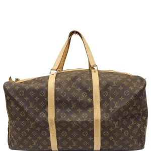 LOUIS VUITTON Sac Souple 55 Monogram Canvas Boston Bag Brown