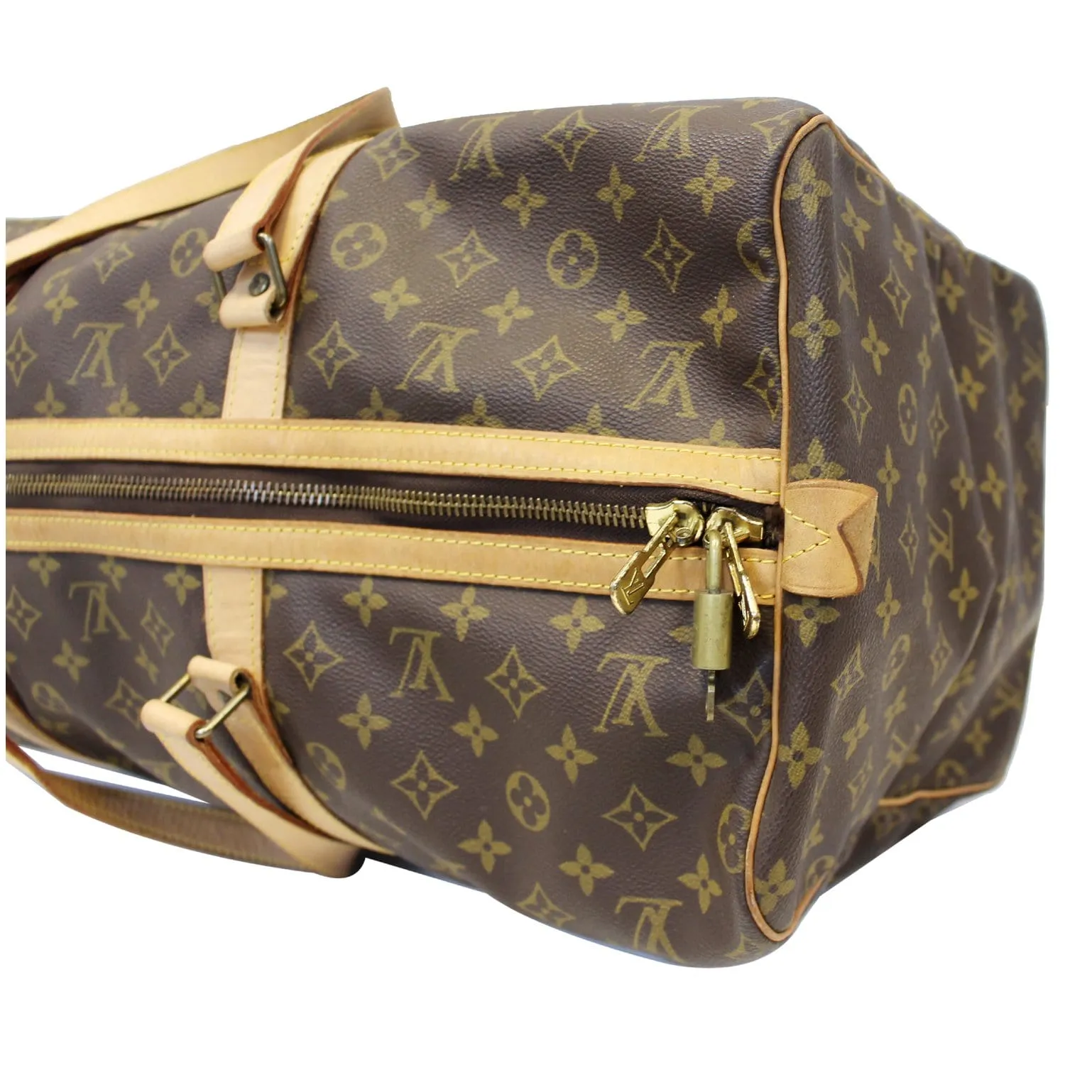 LOUIS VUITTON Sac Souple 55 Monogram Canvas Boston Bag Brown