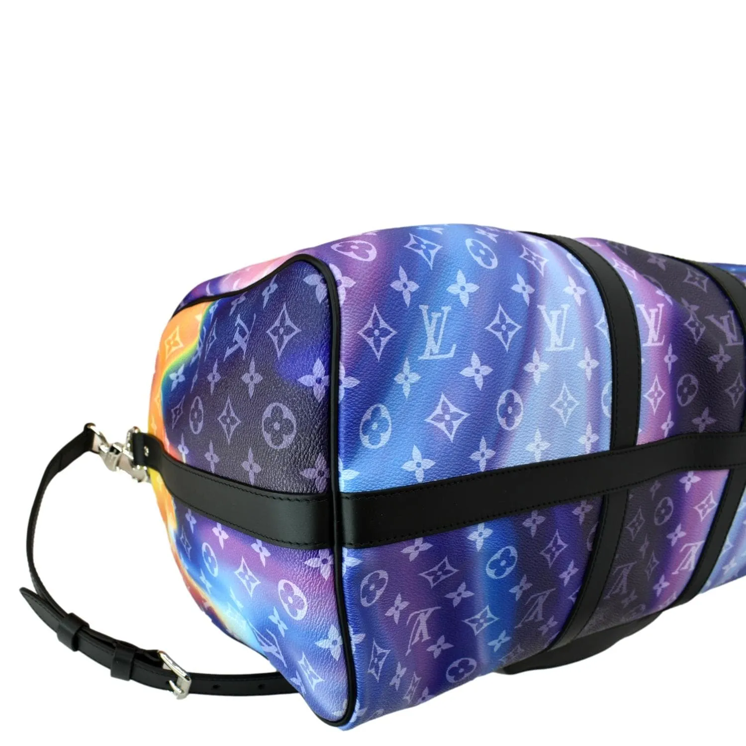 LOUIS VUITTON Sunset Keepall 50 Bandouliere Monogram Leather Travel Bag Multicolor