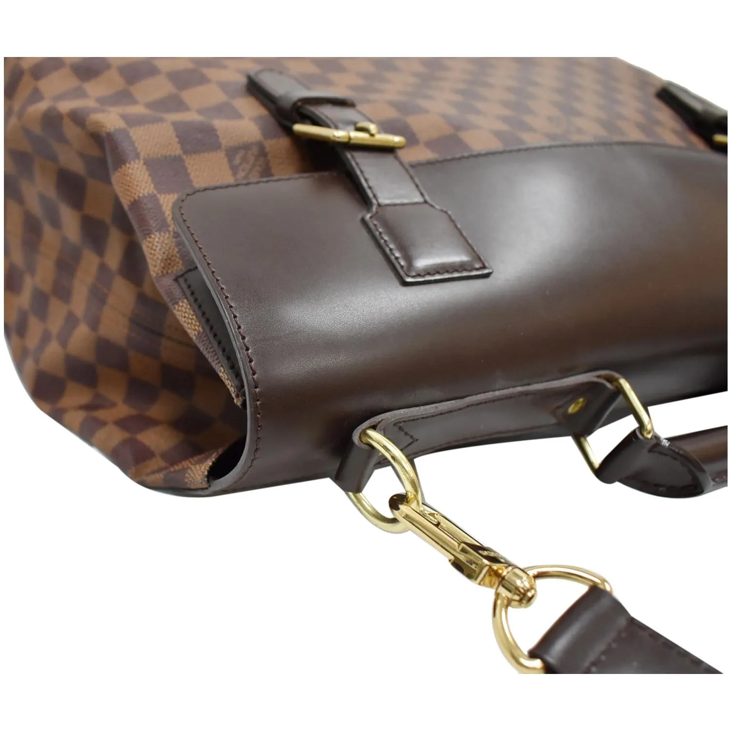 LOUIS VUITTON West End PM Damier Ebene Canvas Travel Bag Brown