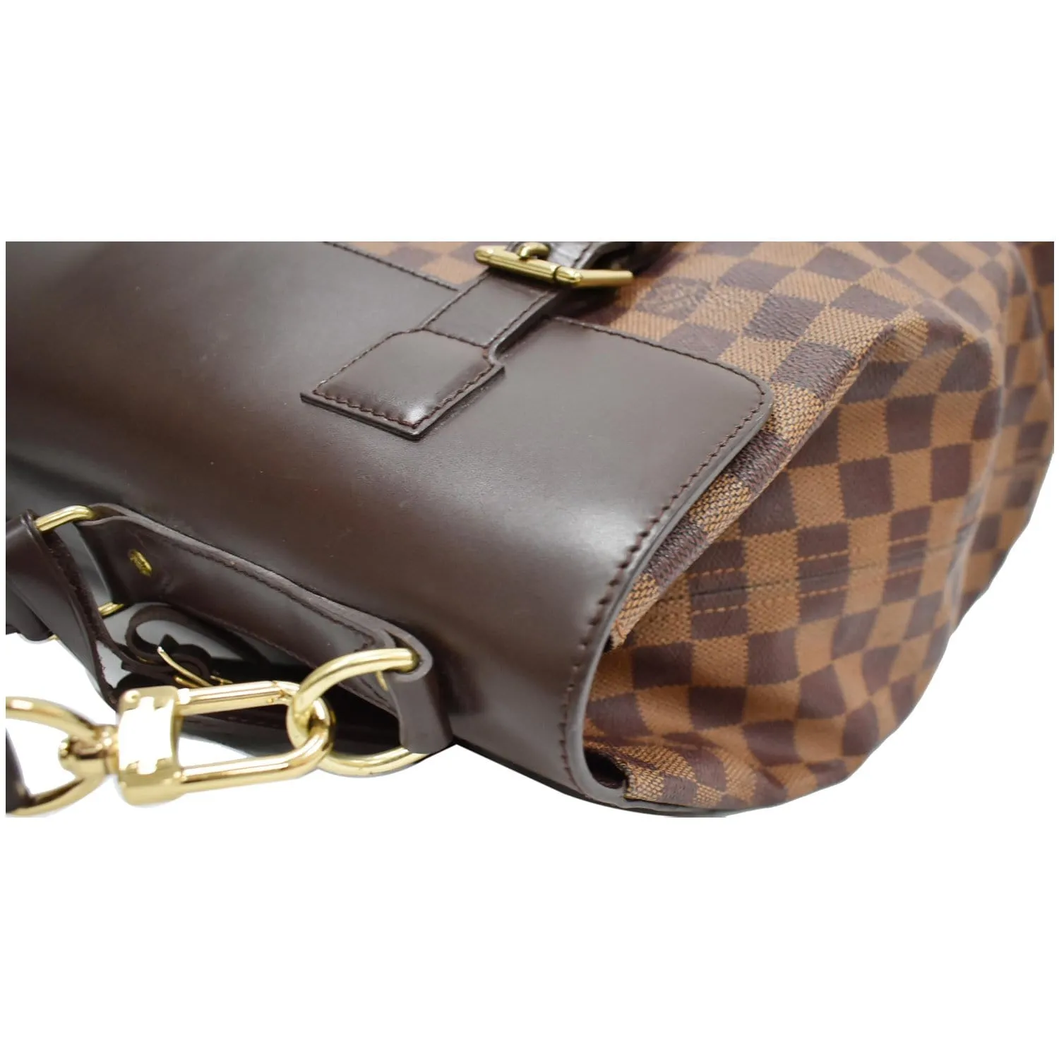 LOUIS VUITTON West End PM Damier Ebene Canvas Travel Bag Brown