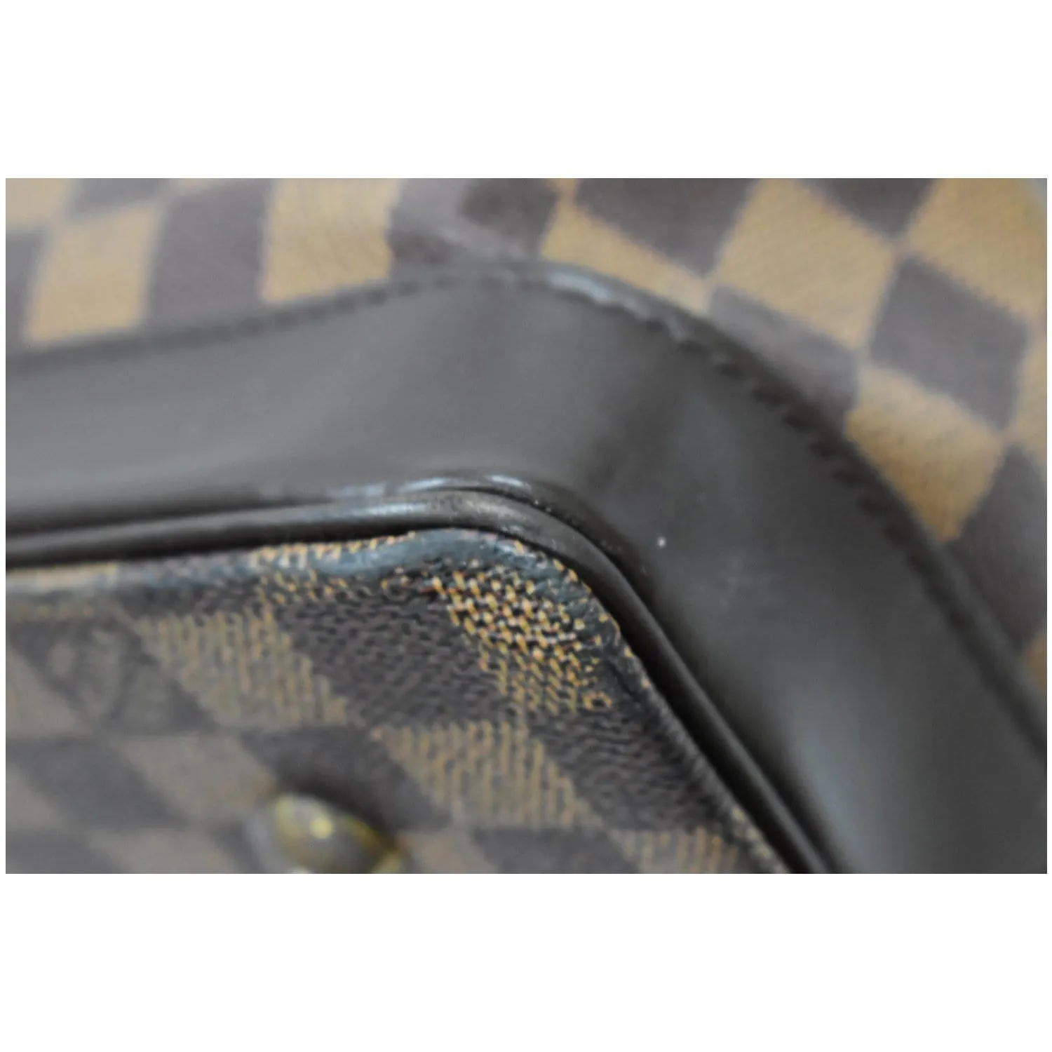 LOUIS VUITTON West End PM Damier Ebene Canvas Travel Bag Brown