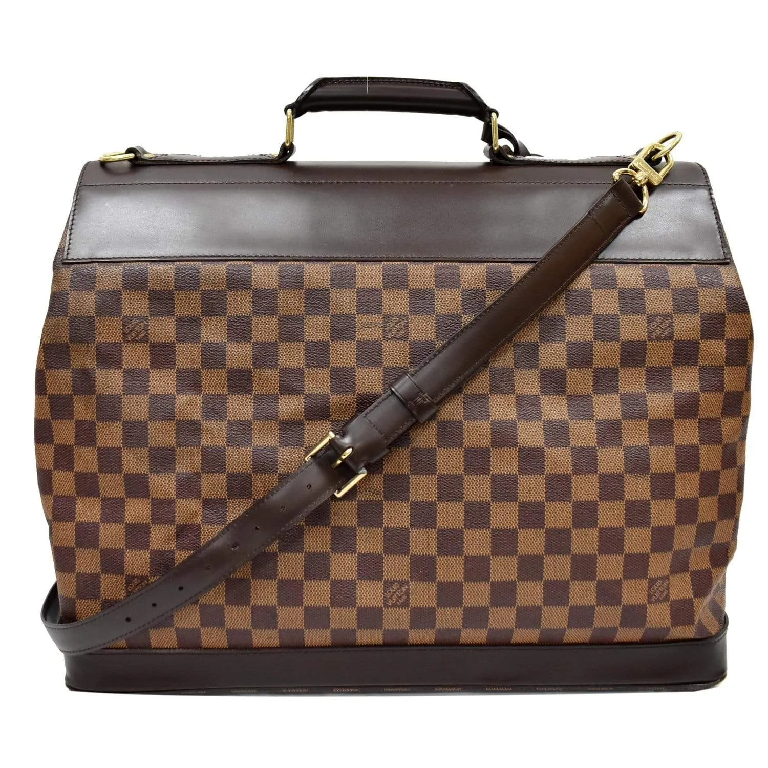 LOUIS VUITTON West End PM Damier Ebene Canvas Travel Bag Brown