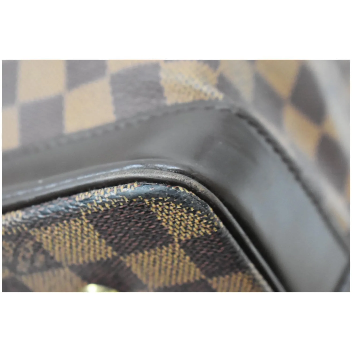 LOUIS VUITTON West End PM Damier Ebene Canvas Travel Bag Brown