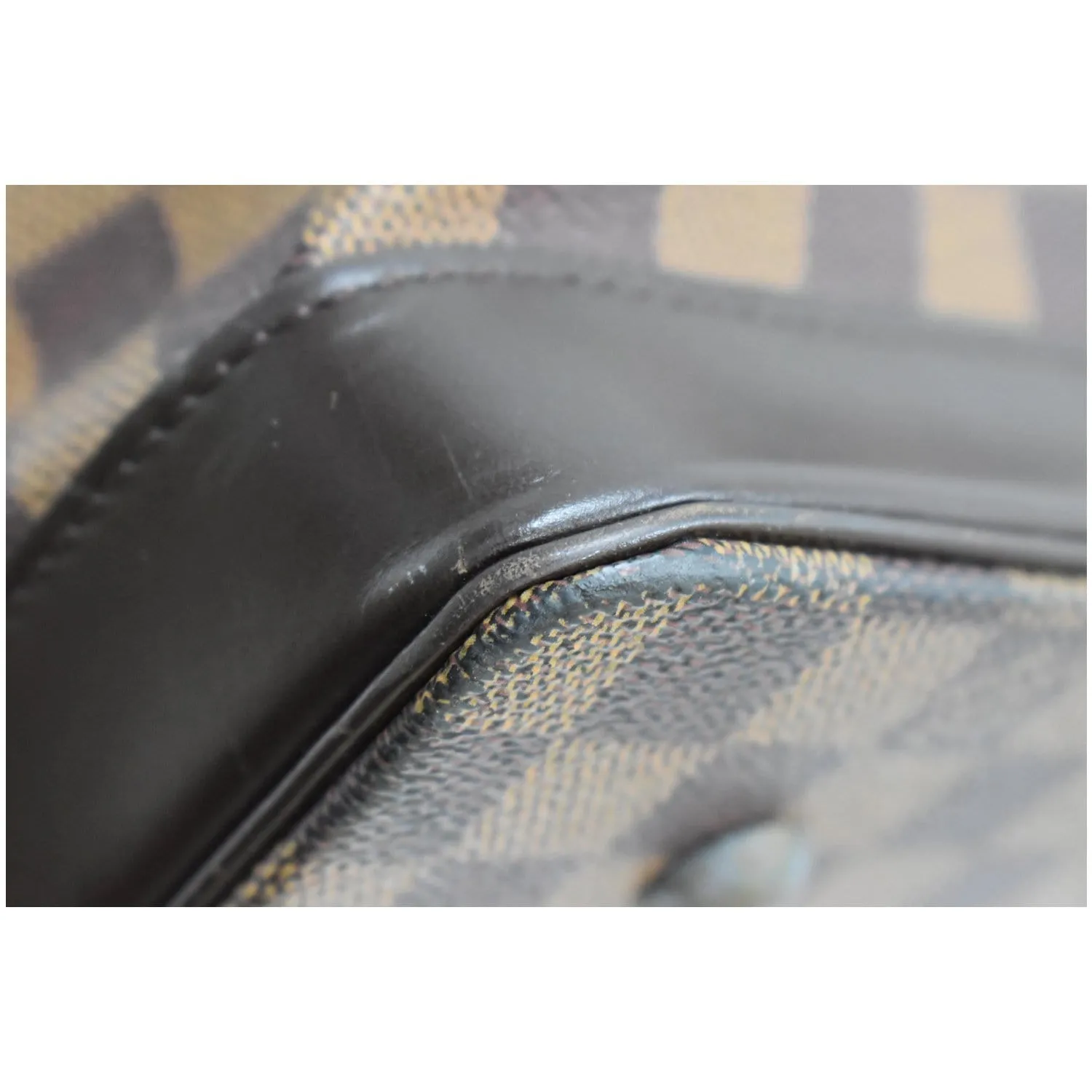 LOUIS VUITTON West End PM Damier Ebene Canvas Travel Bag Brown