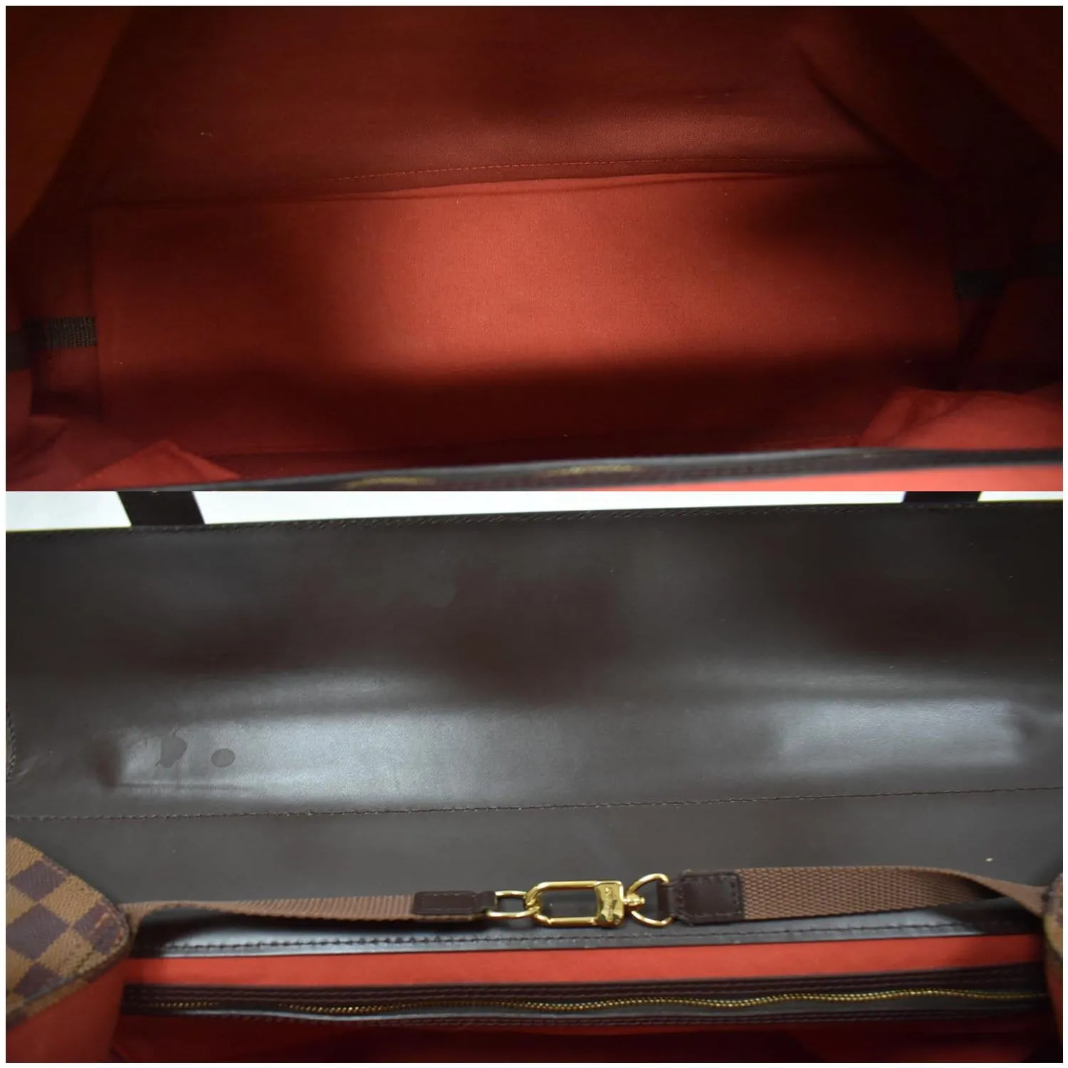 LOUIS VUITTON West End PM Damier Ebene Canvas Travel Bag Brown