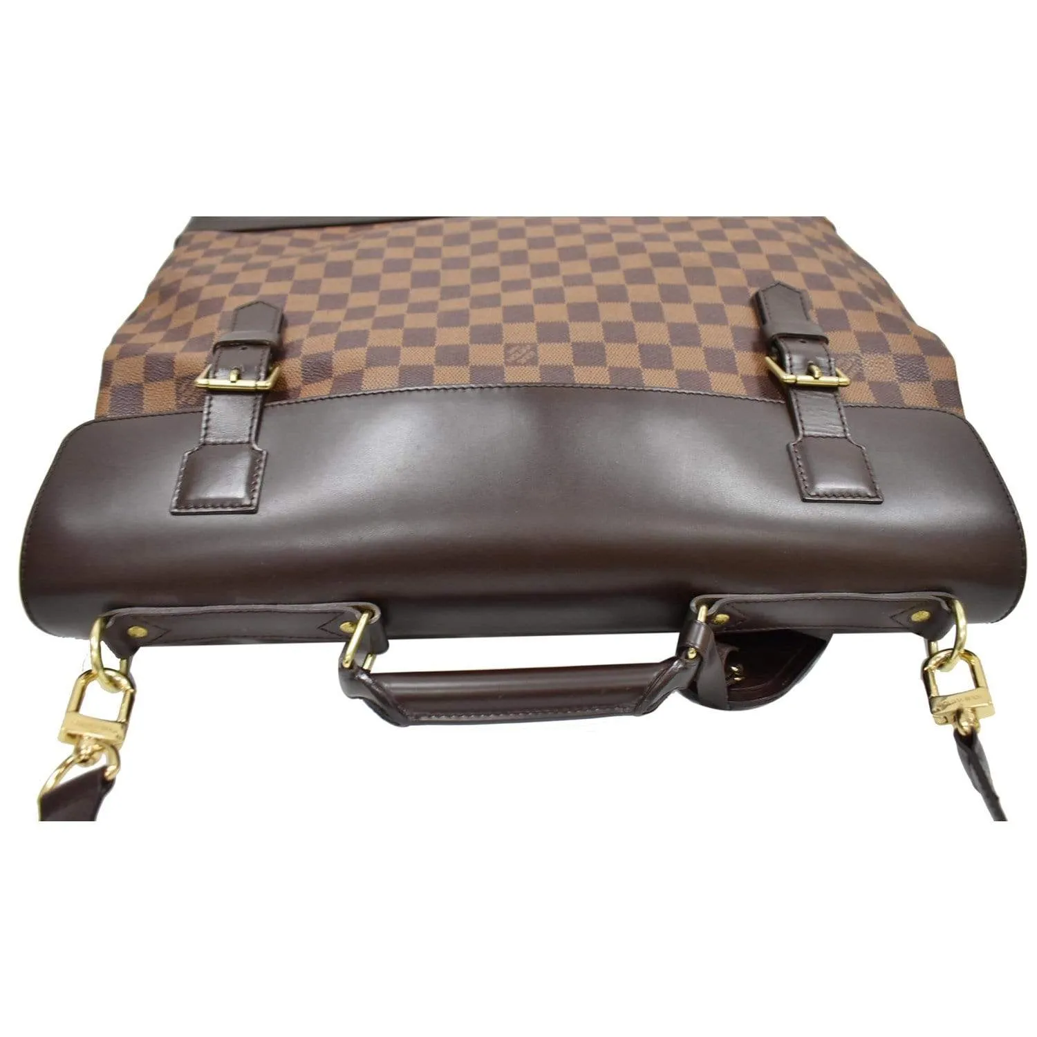 LOUIS VUITTON West End PM Damier Ebene Canvas Travel Bag Brown