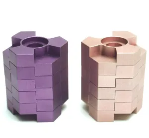 Menorah - Lego Stack Colored Reversible Menorah Candlesticks