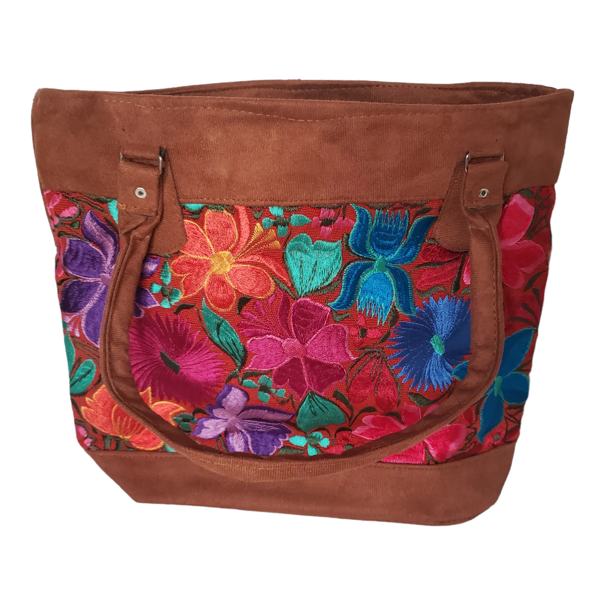 Mexican Embroidered Floral Big Purse Shoulder