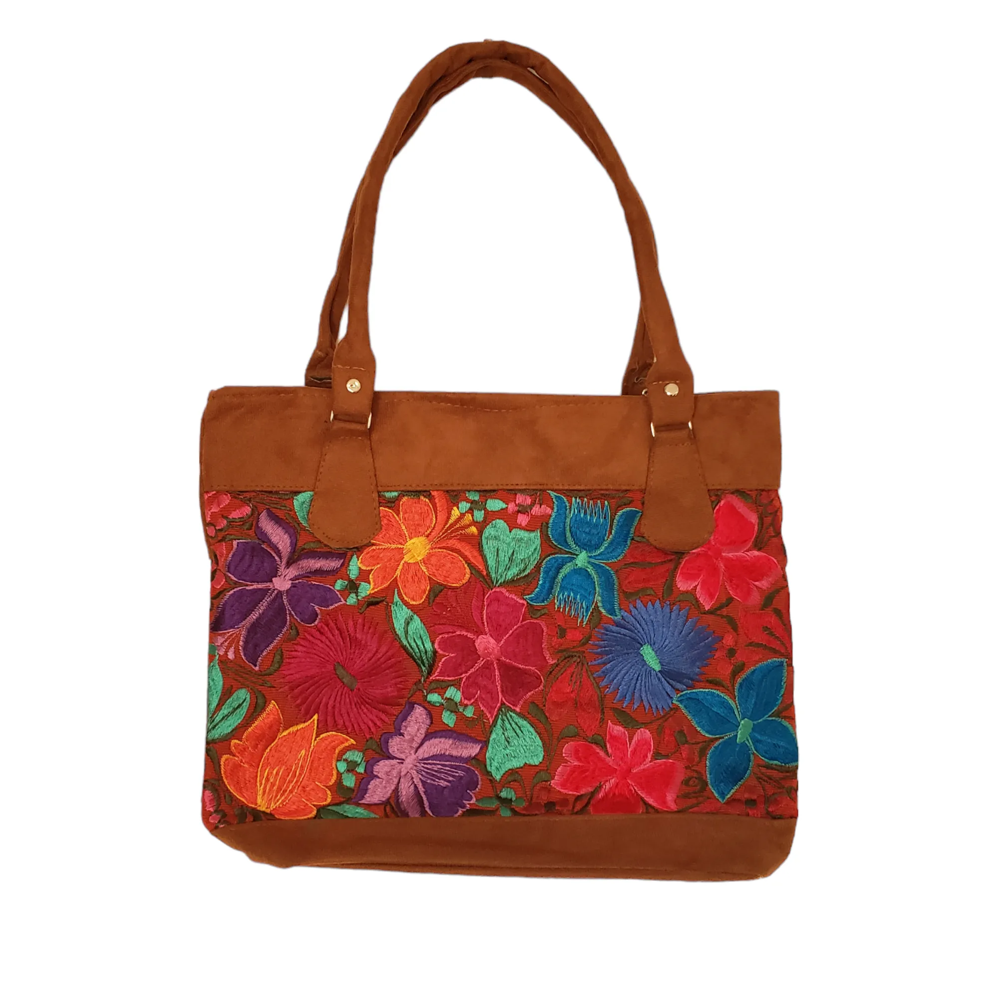 Mexican Embroidered Floral Big Purse Shoulder