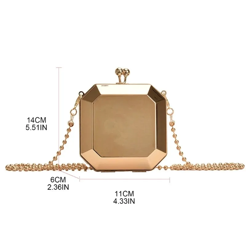 Mini Gold Party Clutch – Women's Crossbody Bag
