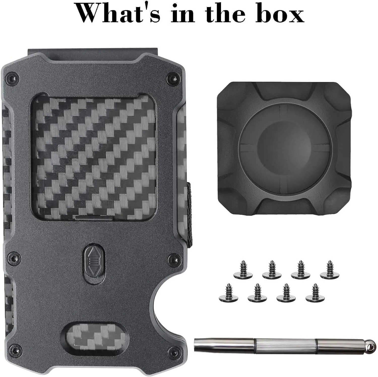 Minimalist Carbon Fiber RFID Blocking AirTag Wallet