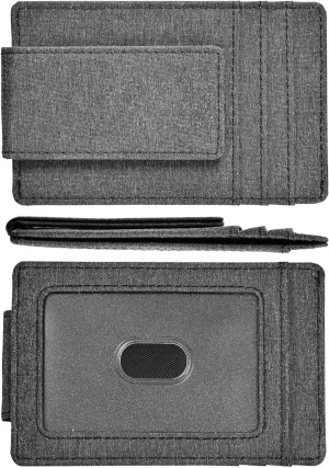 Money Clip, Front Pocket Wallet, Leather RFID Blocking Strong Magnet Thin Wallet