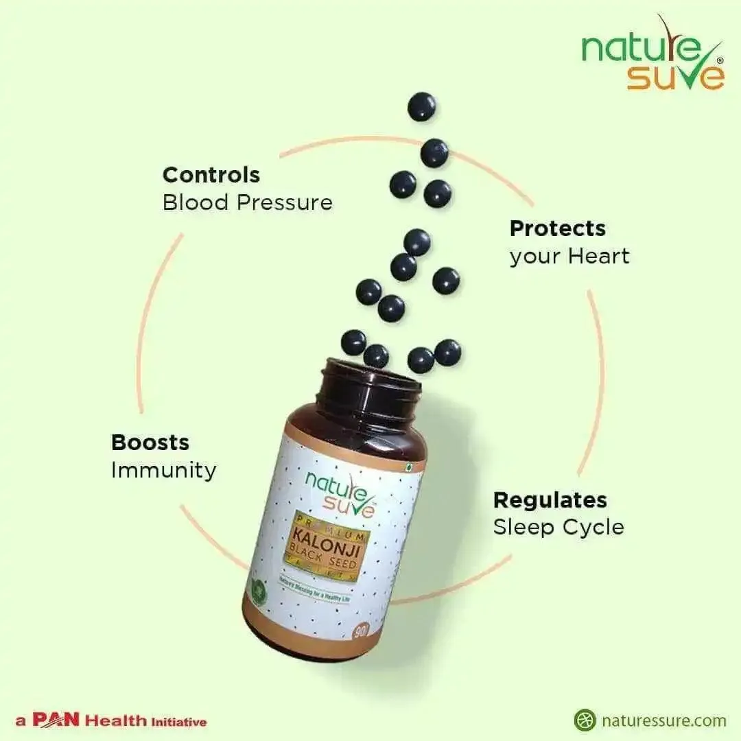 Nature Sure Kalonji Black Seed Extract for Men and Women - 90 Tablets