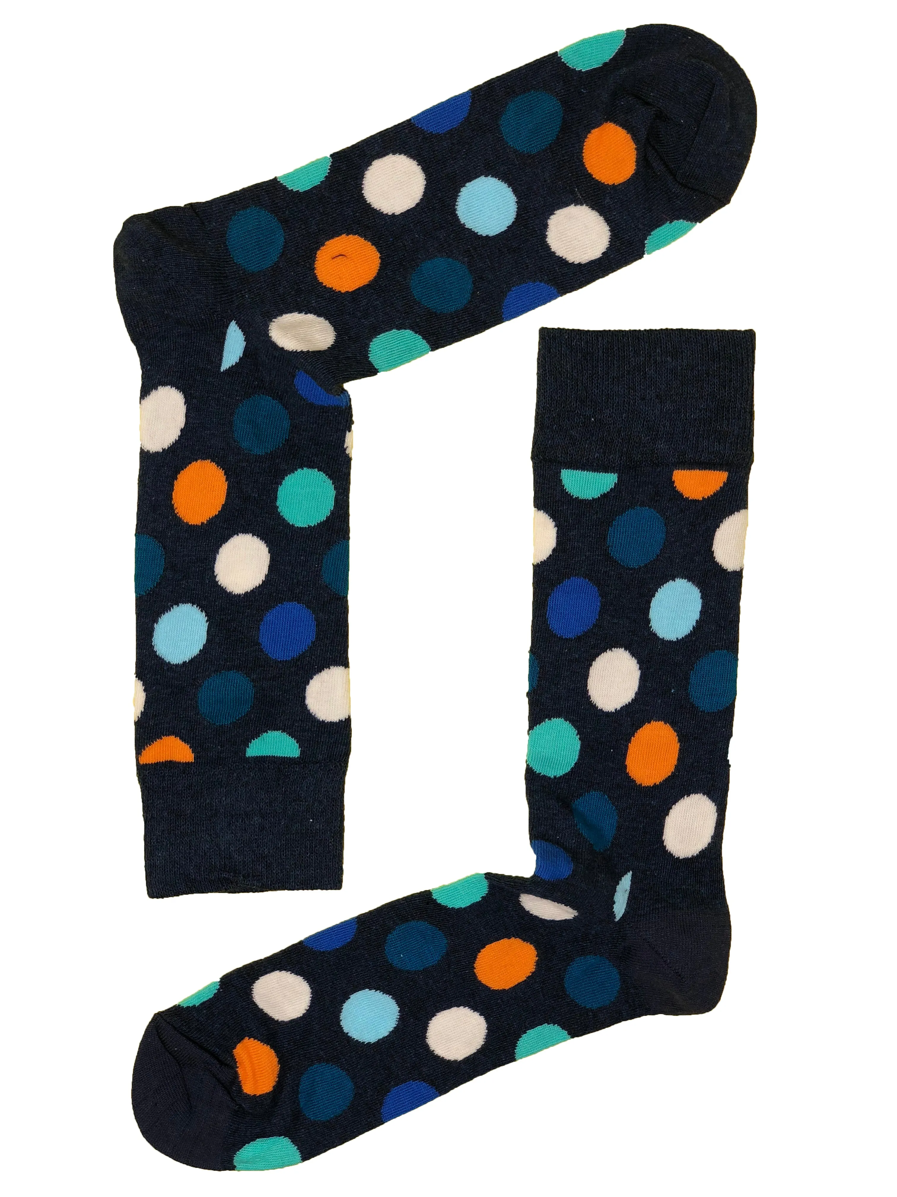 Navy Big Dots Sock