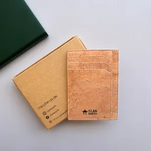 New and Better Dodo Cork Wallet made of Portugal Bread Vein Cork - Unique Slim Wallet & Card Case for Men and Women - Tan