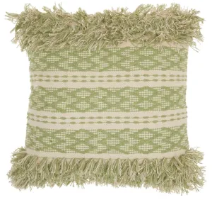 New Great Quality Large 20" X 20" Decorative Pillow in Sage By Mina Victory! Made in India! Retails $85 