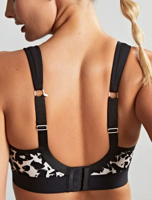 Non Wired Sports Bra In Mono Print - Panache