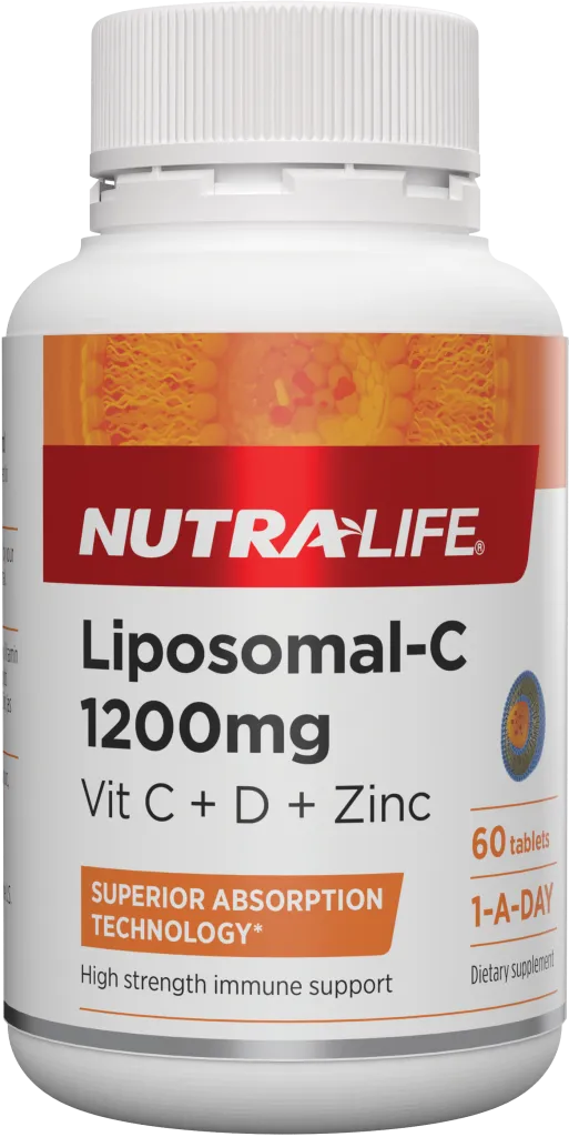 Nutralife Liposomal C 1200mg VIT C   D   ZINC 60 Tablets