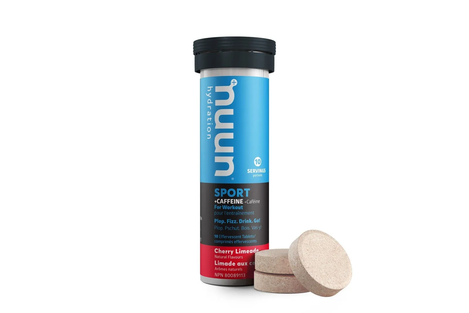 Nuun Hydration SPORT   Caffeine 10 Tablets - Cherry Limeade (Tubes)