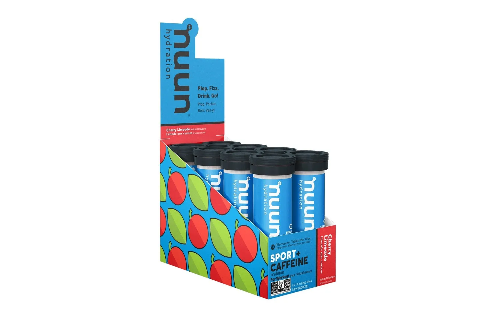 Nuun Hydration SPORT   Caffeine 10 Tablets - Cherry Limeade (Tubes)