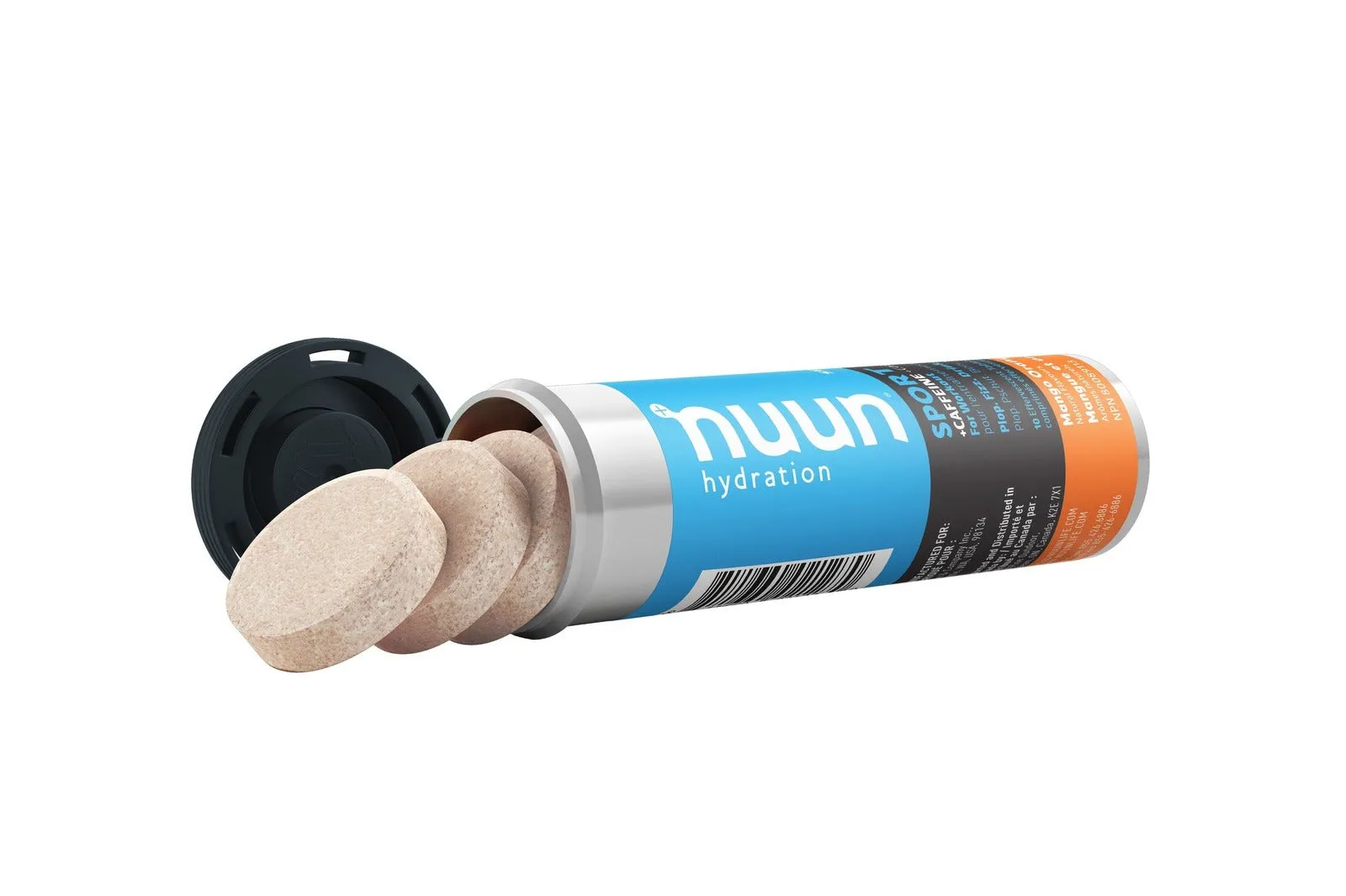 Nuun Hydration SPORT   Caffeine 10 Tablets - Mango Orange (Tubes)