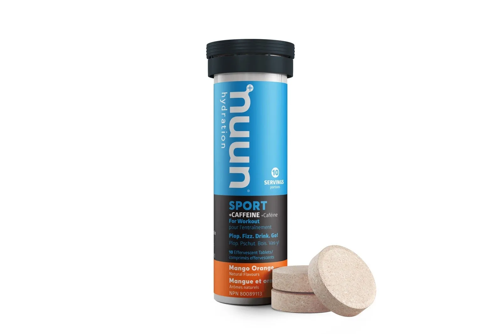 Nuun Hydration SPORT   Caffeine 10 Tablets - Mango Orange (Tubes)