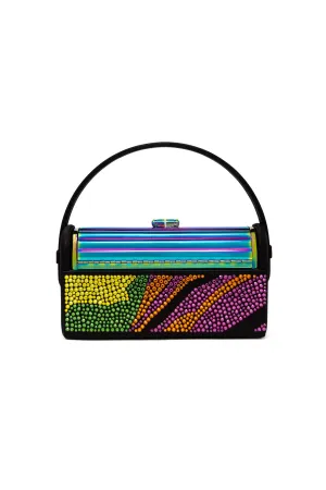 Oil Slick Tubular Régine Minaudière with Copacabana Swarovski Crystal Case