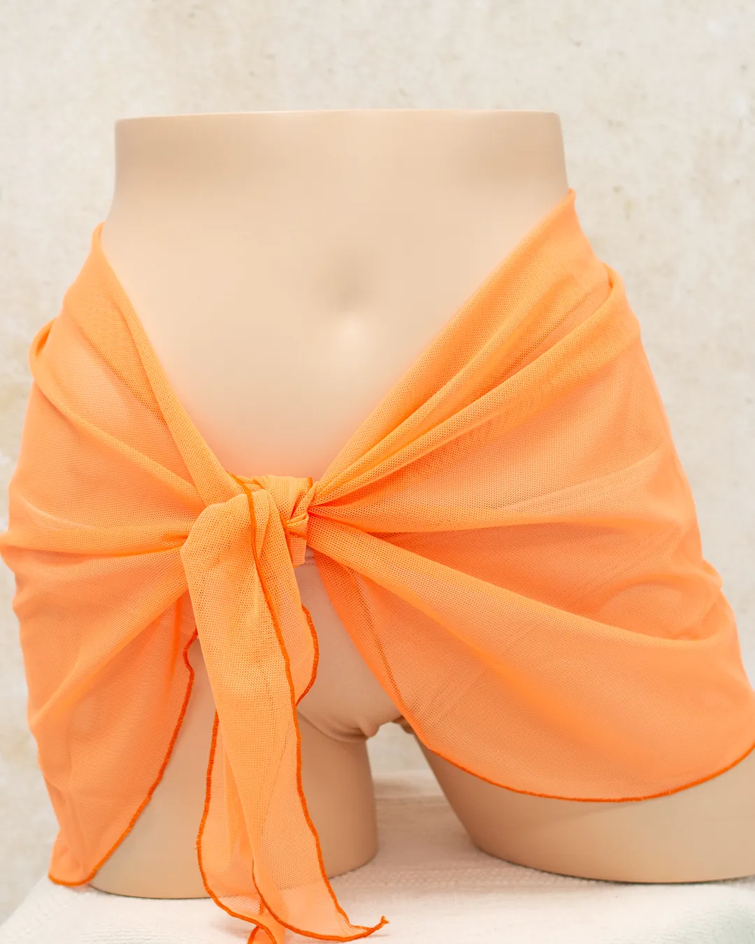 Orange Mesh Sarong