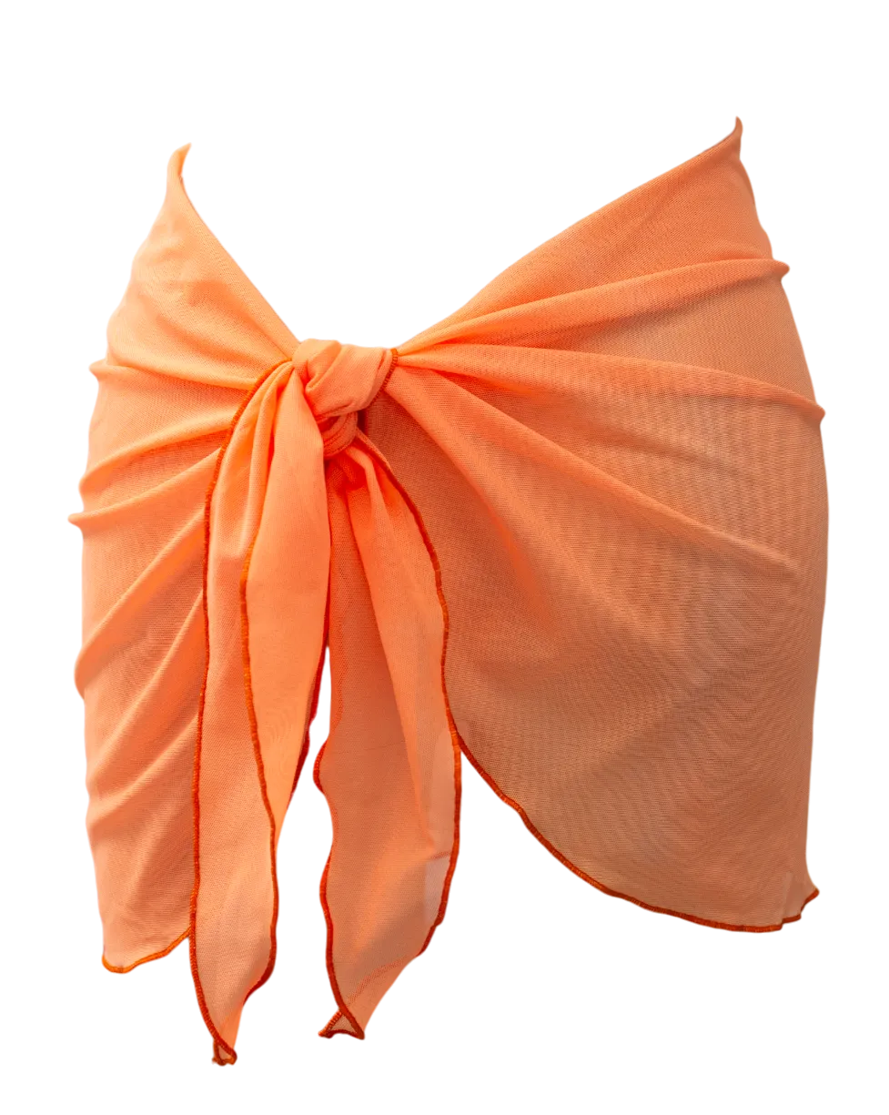 Orange Mesh Sarong