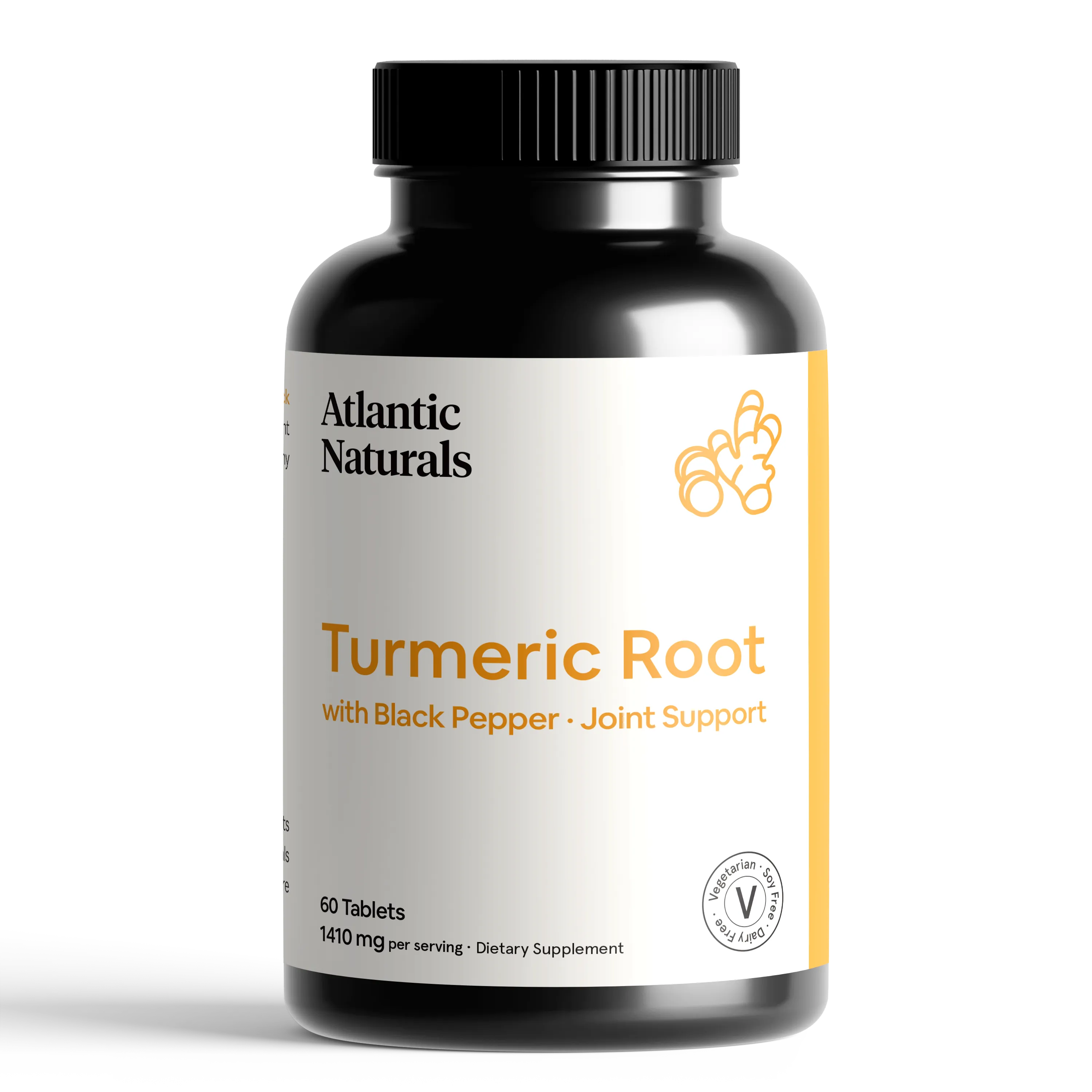Organic Turmeric Root with Black Pepper | Vegan 1410 mg