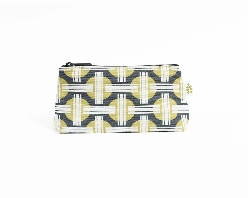 Orient Zipper Mini Pouch – Moss Green (8" x 4.5" x 2")