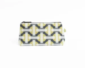 Orient Zipper Mini Pouch – Moss Green (8" x 4.5" x 2")