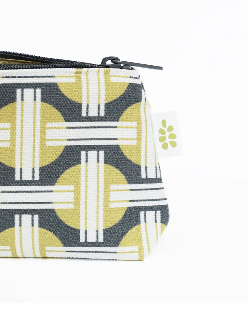 Orient Zipper Mini Pouch – Moss Green (8" x 4.5" x 2")