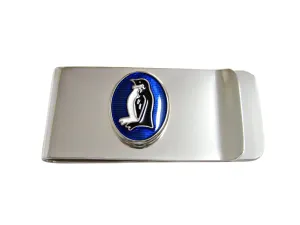 Oval Blue Penguin Bird Money Clip