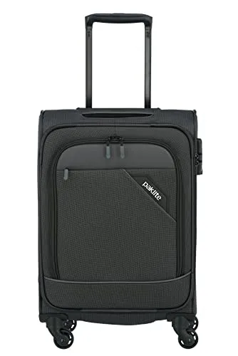 paklite 4-wheel carry-on soft luggage suitcase cabin size S, TSA lock, DERBY luggage series: stylish trolley in two-tone look, 55cm, 41 litres