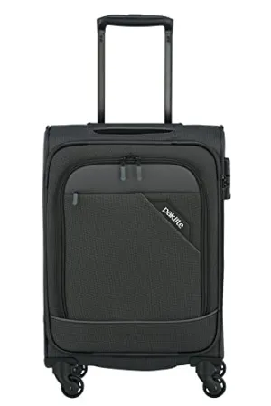 paklite 4-wheel carry-on soft luggage suitcase cabin size S, TSA lock, DERBY luggage series: stylish trolley in two-tone look, 55cm, 41 litres