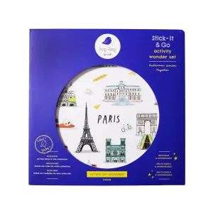 Paris Waterproof Stickers Activity Set Reusable Map Guide