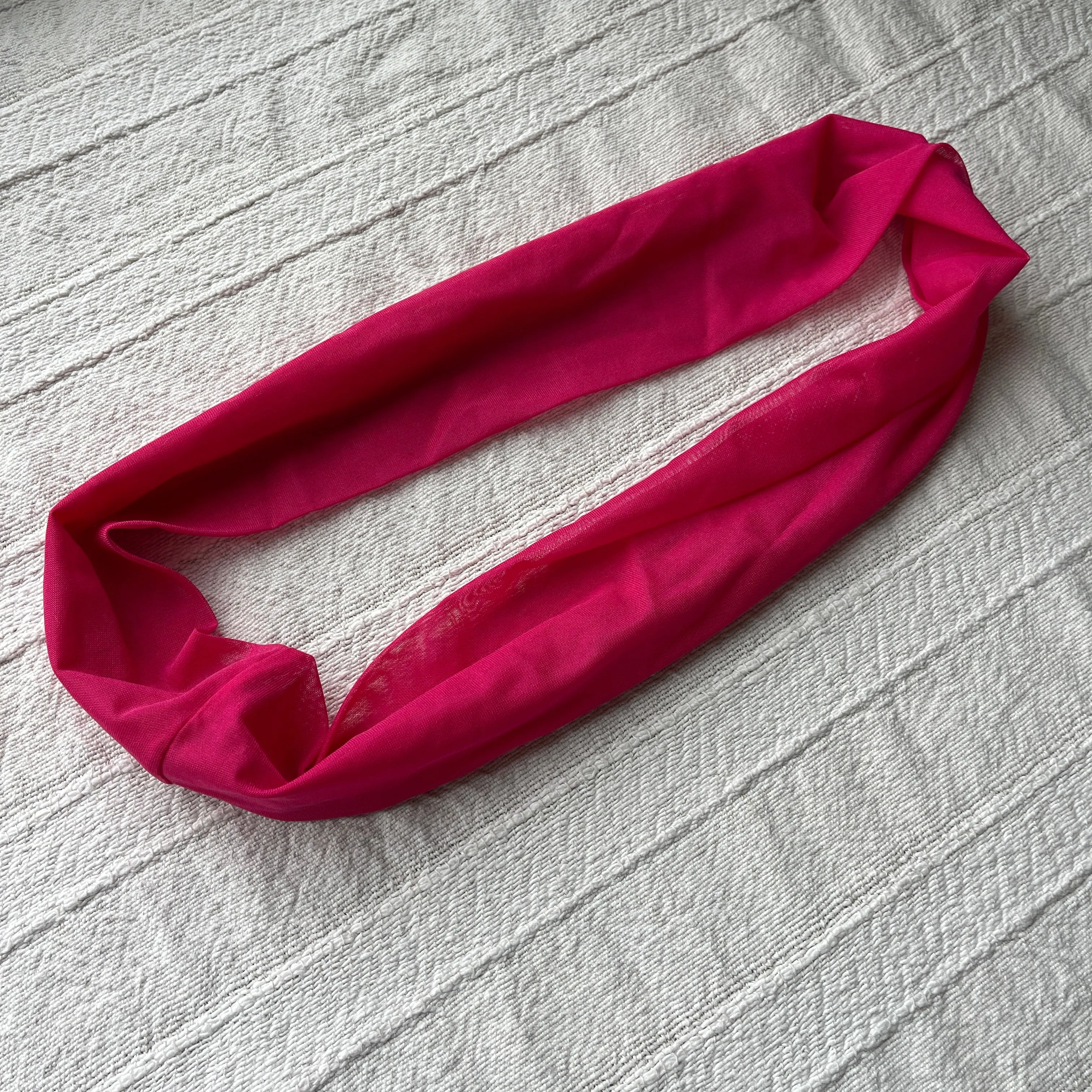 Pink Mesh Bun Scarf