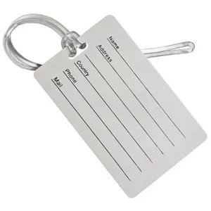 Plastic Luggage Tag Loops Clear Transparent (500)