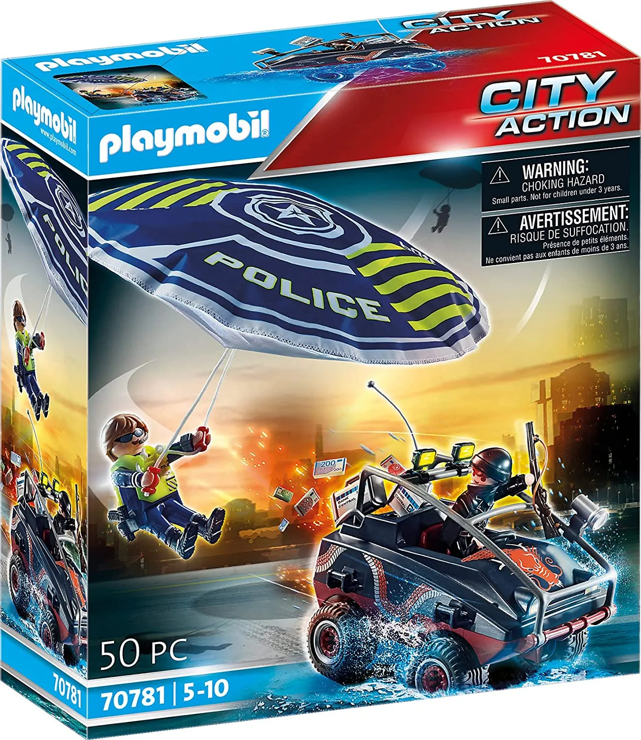 Police Parachute with Amphibious Vehicle