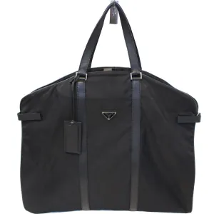 PRADA Black Nylon Convertible Garment Travel Bag