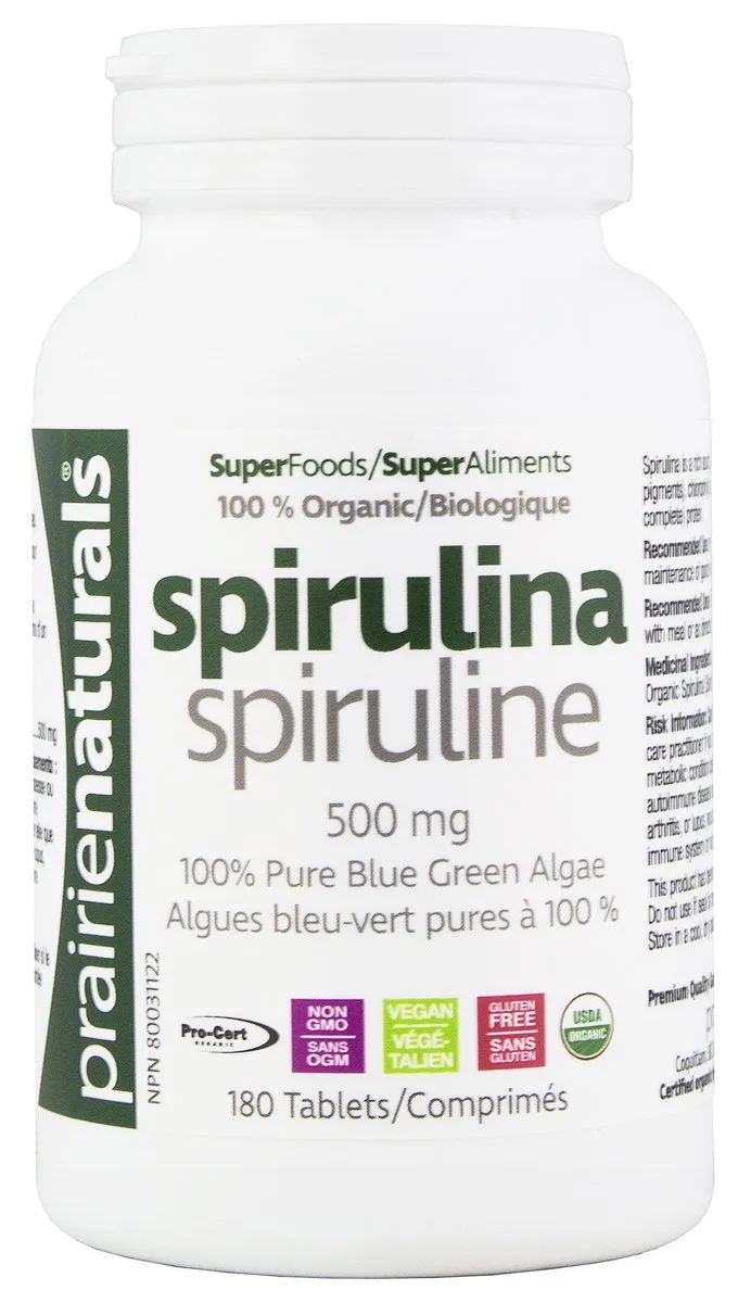 Prairie Naturals Spirulina 500 mg (Tablets)