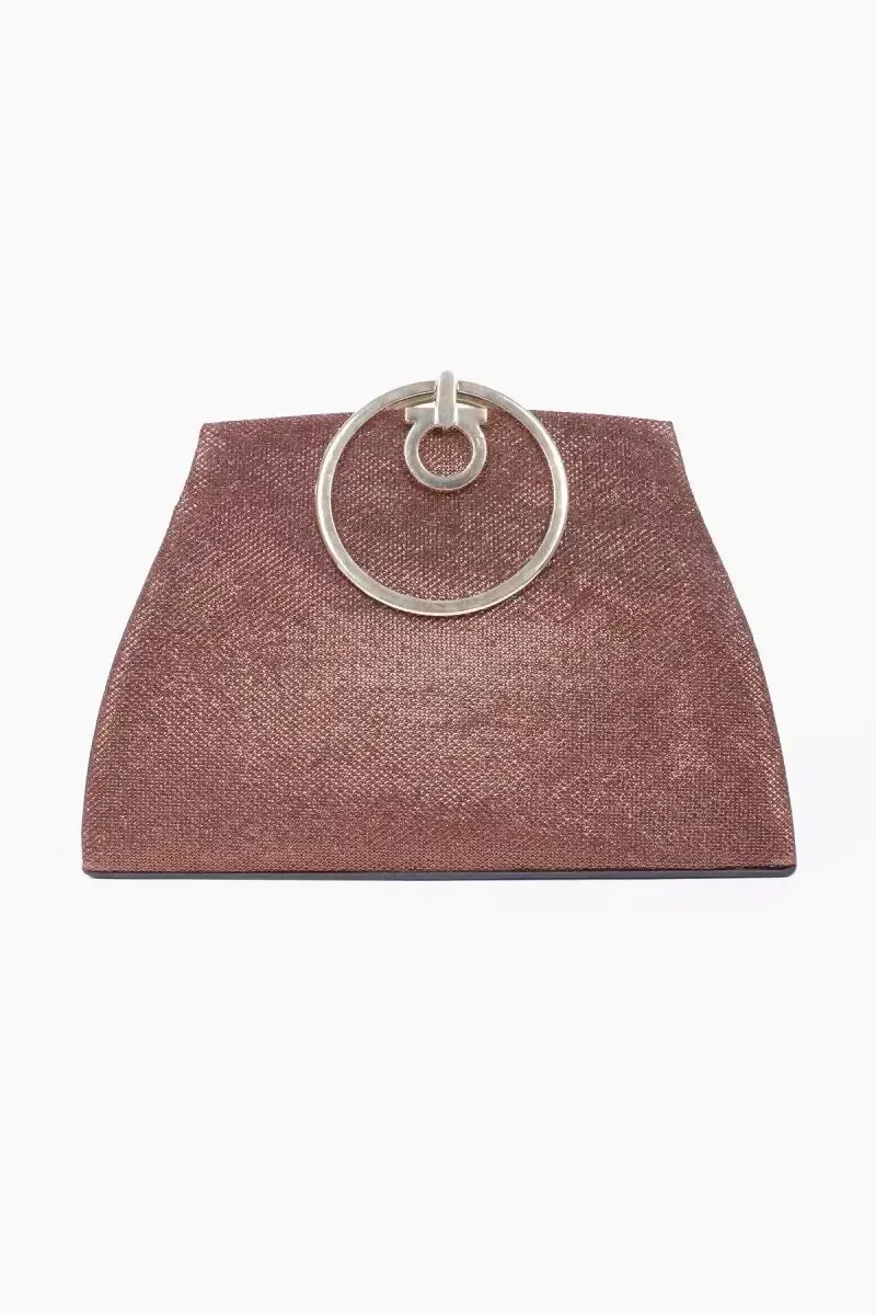 Premium Embellished Grab Handle Bag ( Dark Brown )