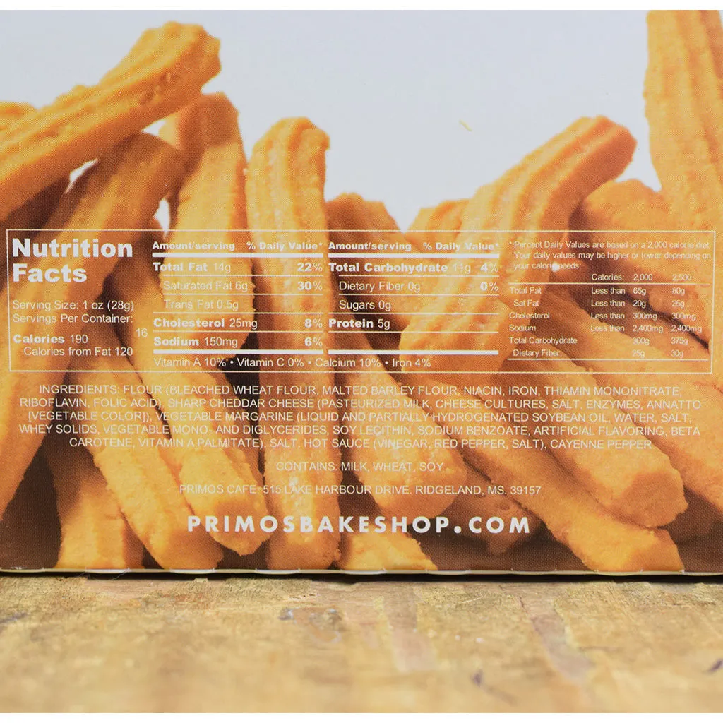 Primos Cafe Cheese Straw Box