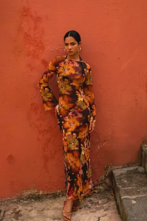 Printed Mesh Maxi Cover