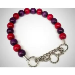 Purple and Magenta Bead Collar