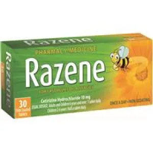 Razene 10mg Tablets 30 OTC Pack