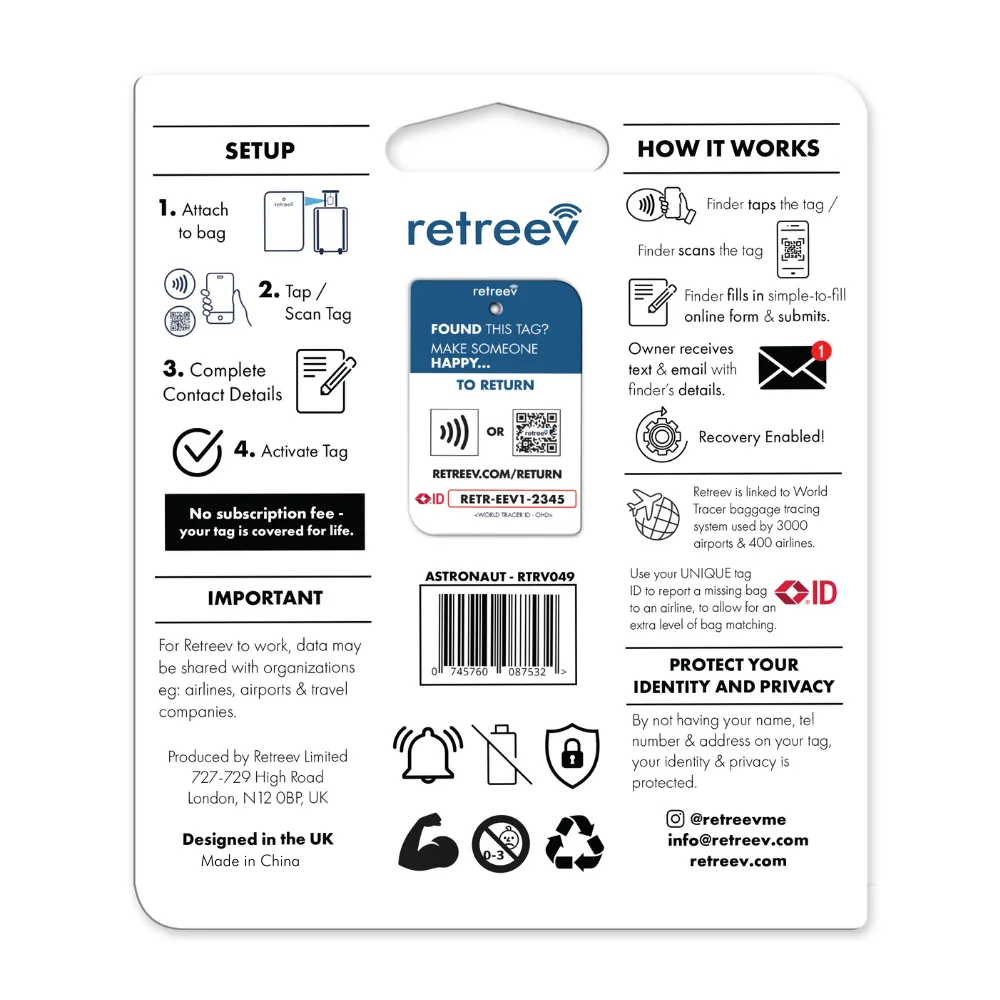 Retreev Smart Tag - Astronaut