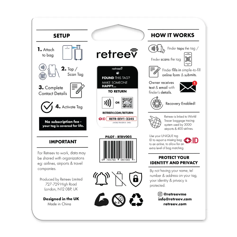 Retreev Smart Tag - Pilot